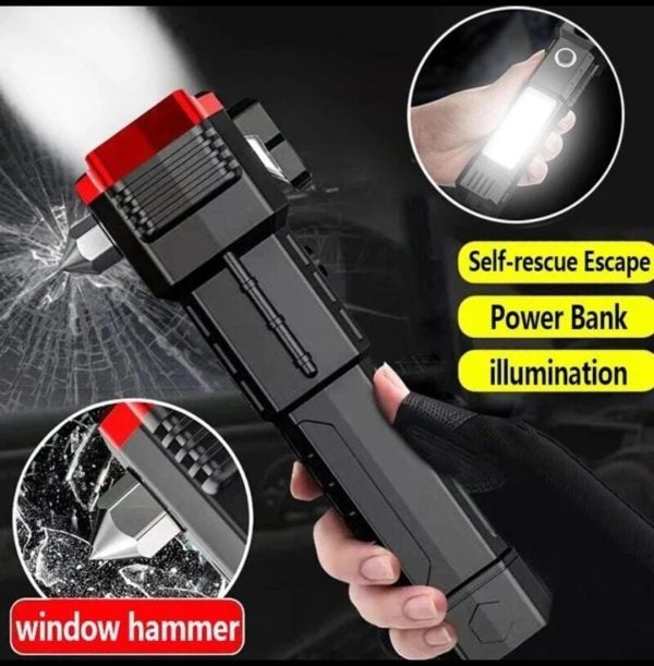 Rechargeable LED Tactical Flashlight with Power Bank