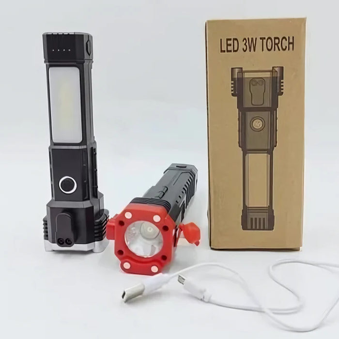 Rechargeable LED Tactical Flashlight with Power Bank